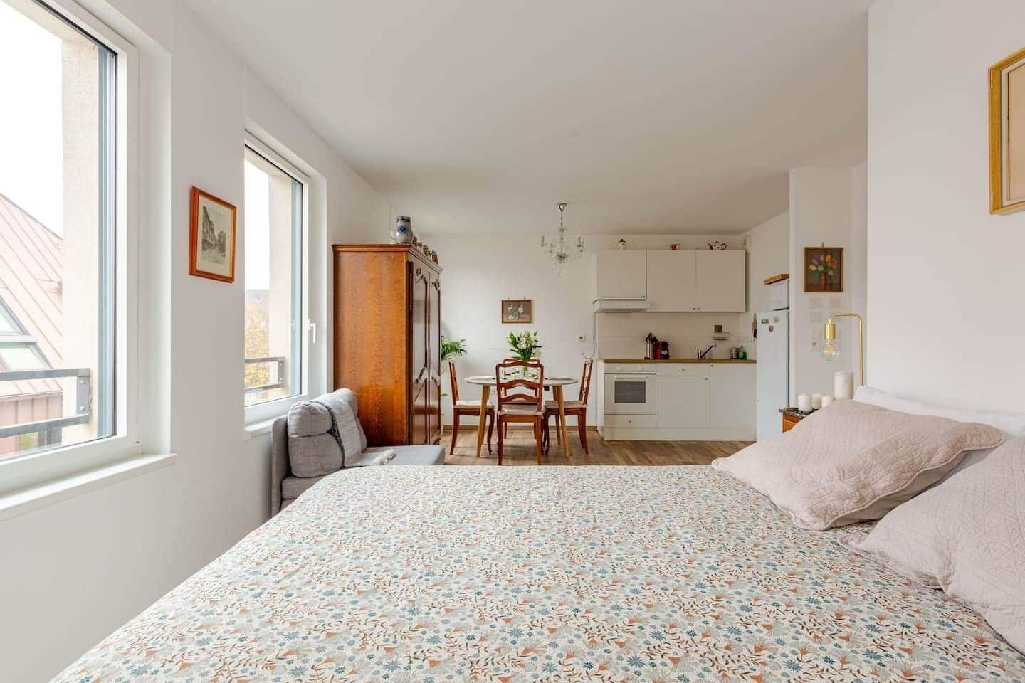 Desk, iron/ironing board, travel cot, free WiFi