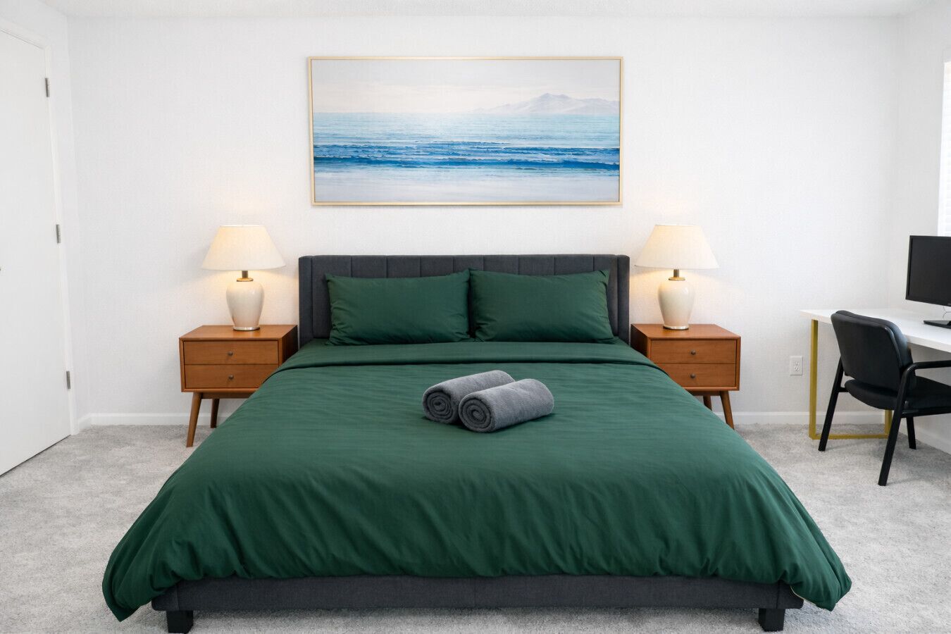 Desk, iron/ironing board, travel crib, WiFi