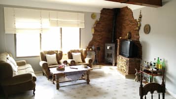 Télévision, cheminée