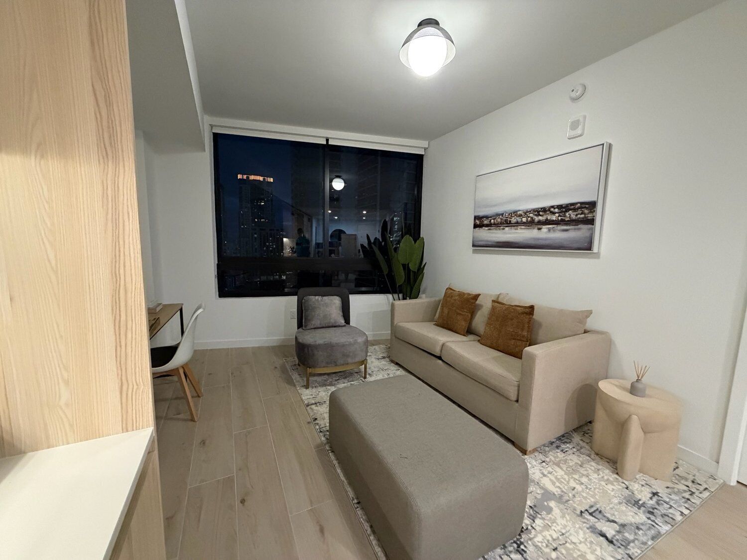 アパートメント 1 ベッドルーム シティビュー | リビング エリア