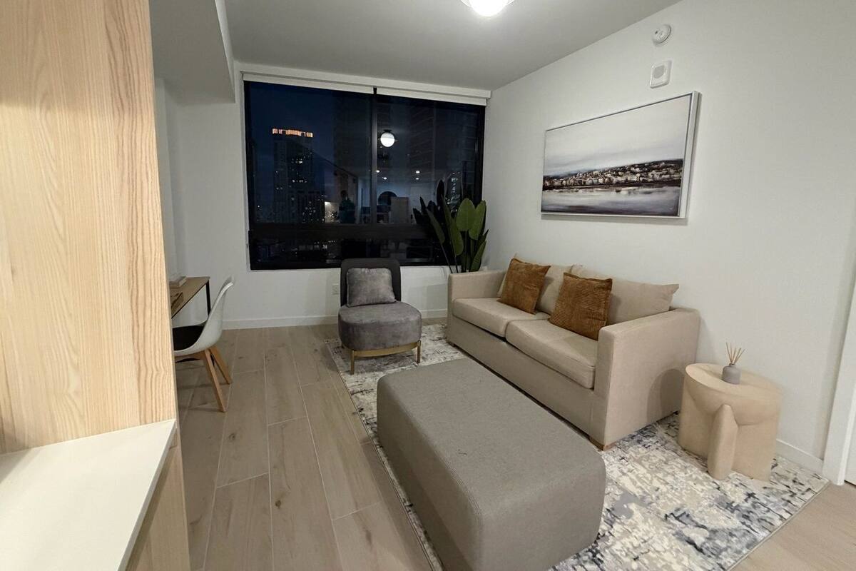 アパートメント 1 ベッドルーム シティビュー | リビング エリア