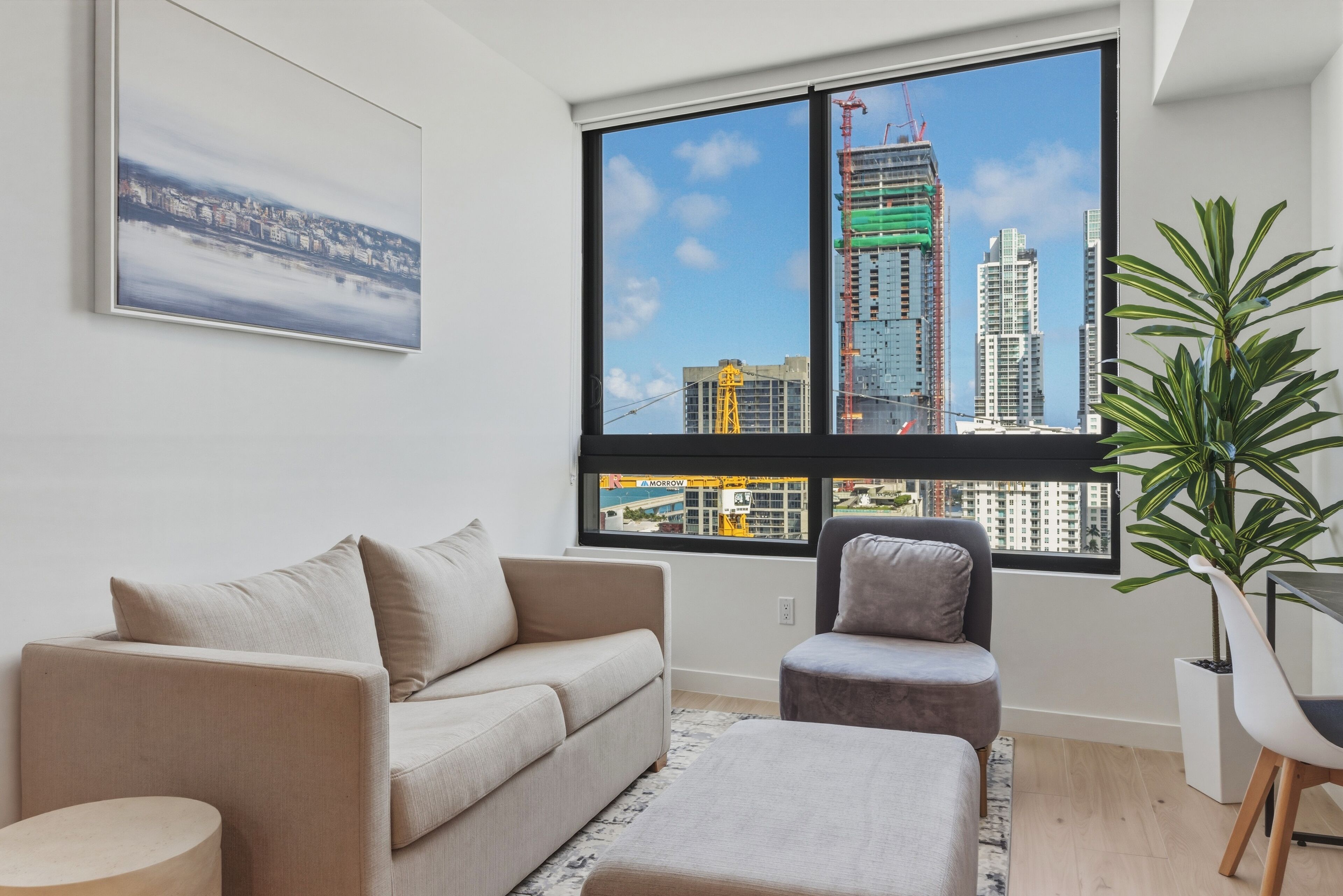 アパートメント 2 ベッドルーム シティビュー | リビング エリア