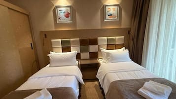 Chambre Double ou avec lits jumeaux, balcon, vue mer