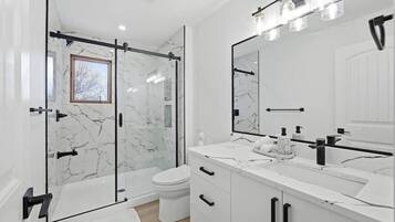 Douche, séchoir à cheveux