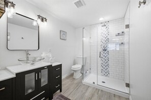Shower, hair dryer, towels, soap - Entire Tampa Home with Private Yard (Tampa)