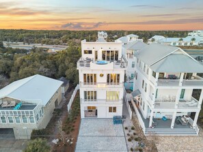 Exterior - Gulf View Home with Rooftop Hot Tub, Bikes and Elevator (Inlet Beach)