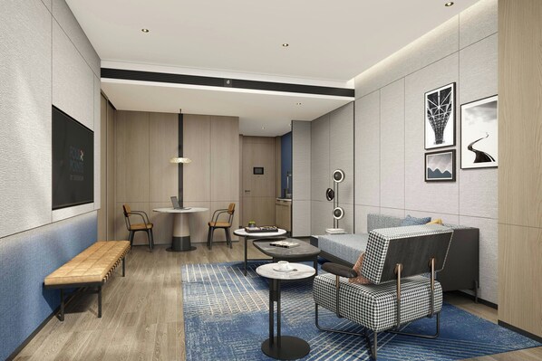 Suite, 1 King Bed, City View | Living room - Four Points By Sheraton Zhengzhou East Railway Station (Zhengzhou)