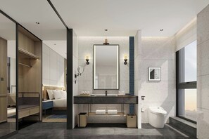 Premium Room, 1 King Bed, City View | Bathroom - Four Points By Sheraton Zhengzhou East Railway Station (Zhengzhou)