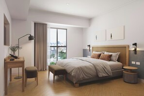 Roupas de cama premium, edredons de pluma, frigobar, cofres nos quartos