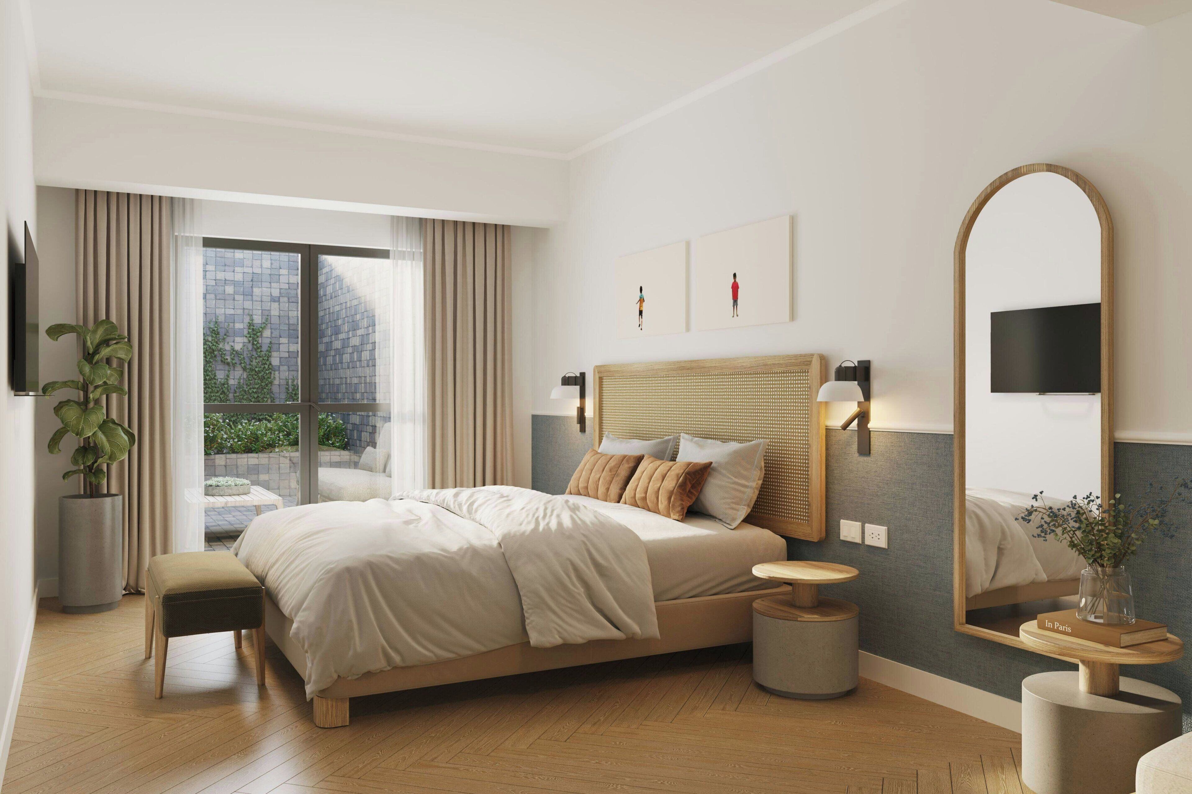 Roupas de cama premium, edredons de pluma, frigobar, cofres nos quartos