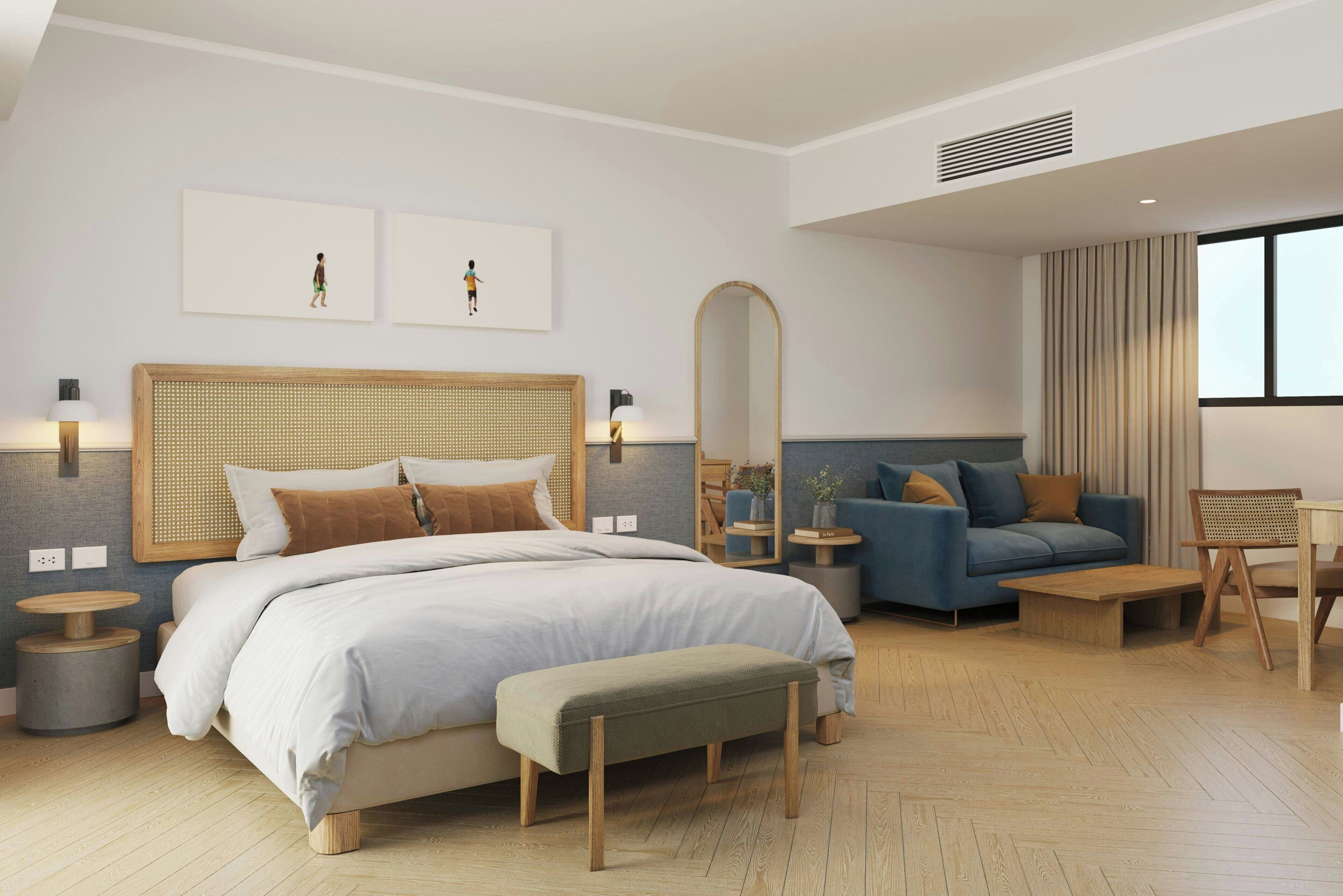 Habitación, 1 cama King size y sofá cama