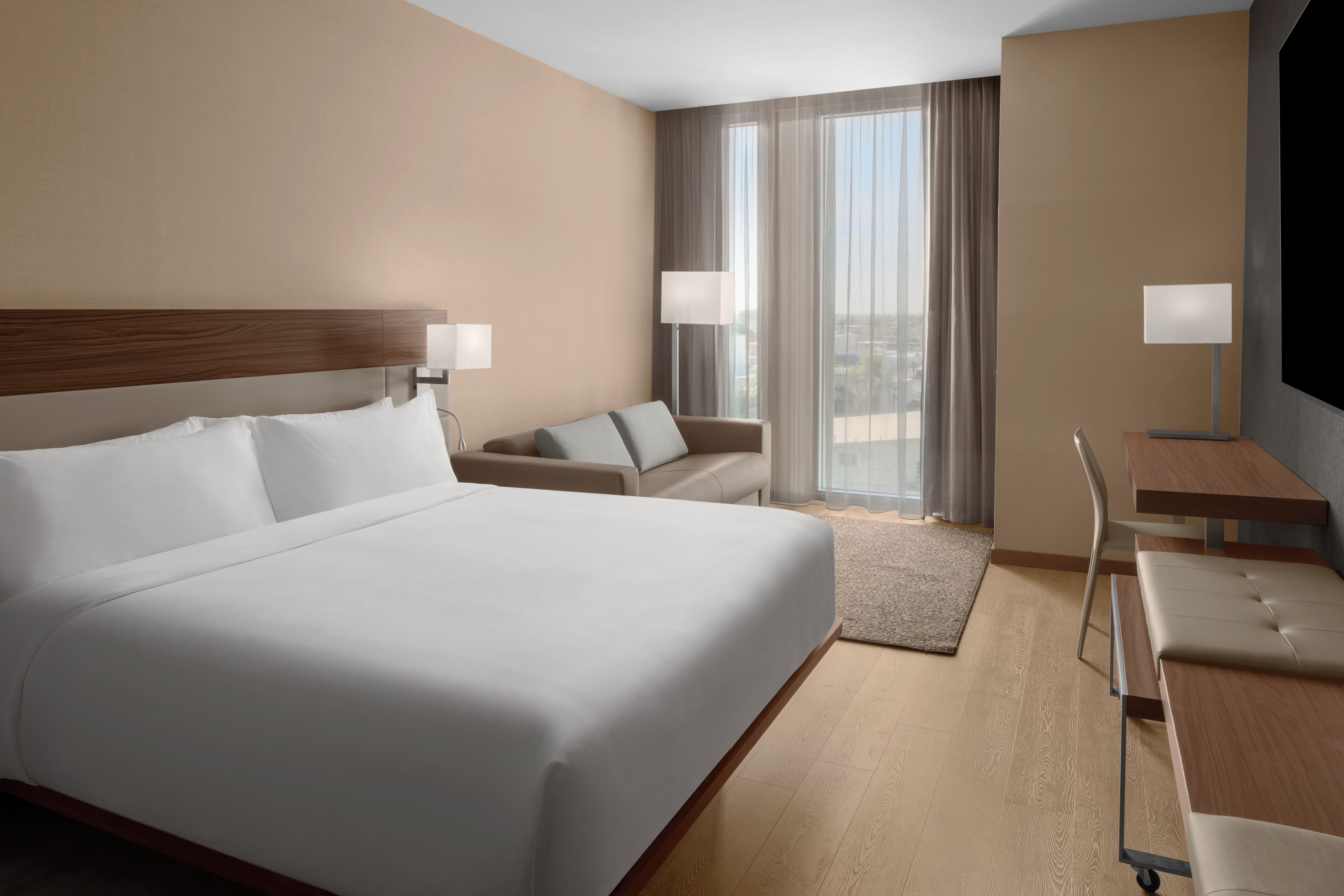 In-room safe, desk, laptop workspace, iron/ironing board