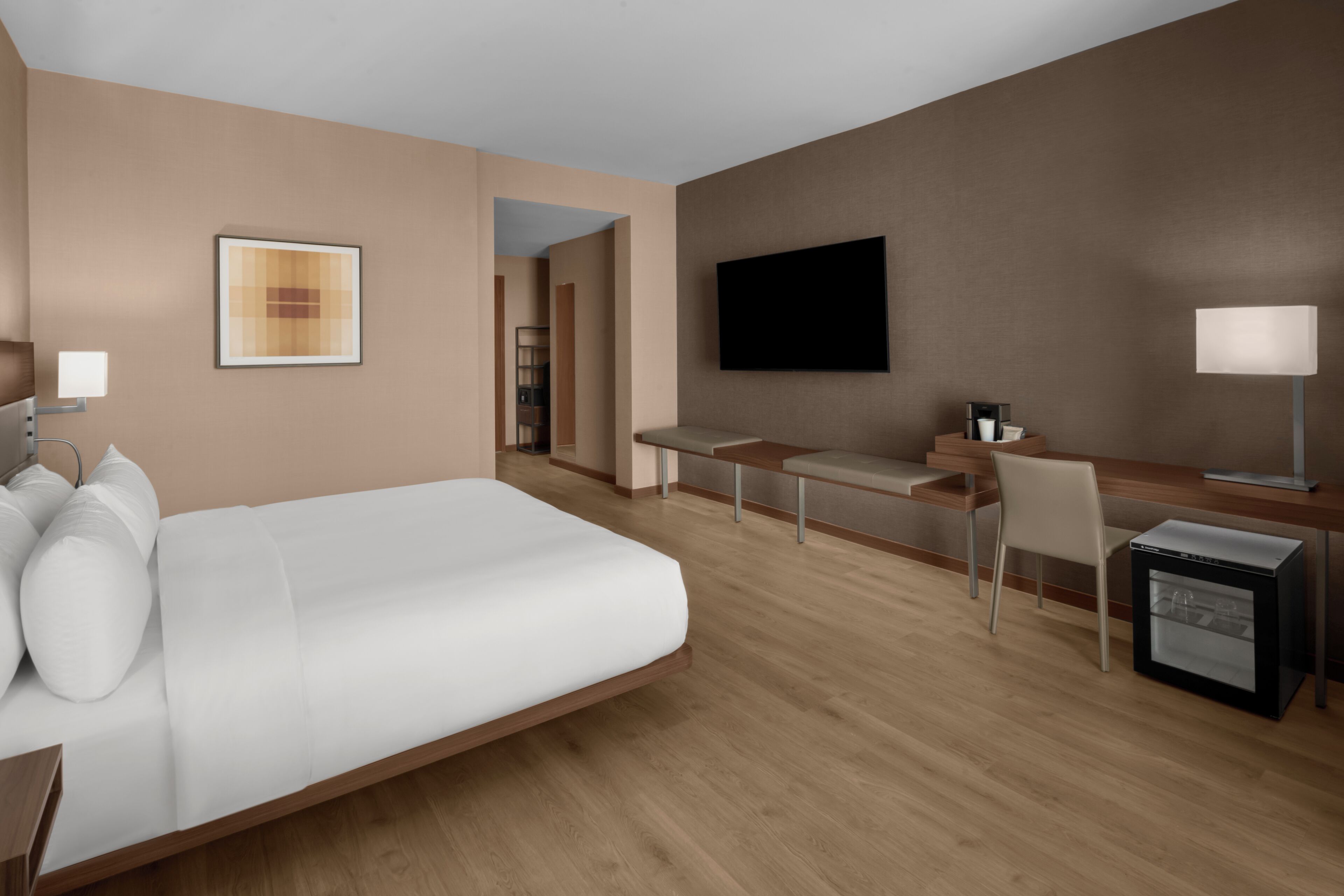Room, 1 King Bed with Sofa bed, Non Smoking (Mobility Accessible, Tub) | In-room safe, desk, laptop workspace, iron/ironing board