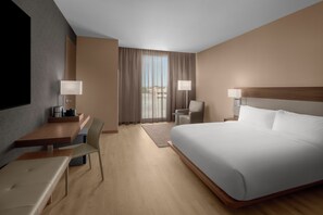 Room, 1 King Bed with Sofa bed, Non Smoking (Mobility Accessible, Tub) | In-room safe, desk, laptop workspace, iron/ironing board