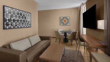 In-room safe, desk, laptop workspace, iron/ironing board