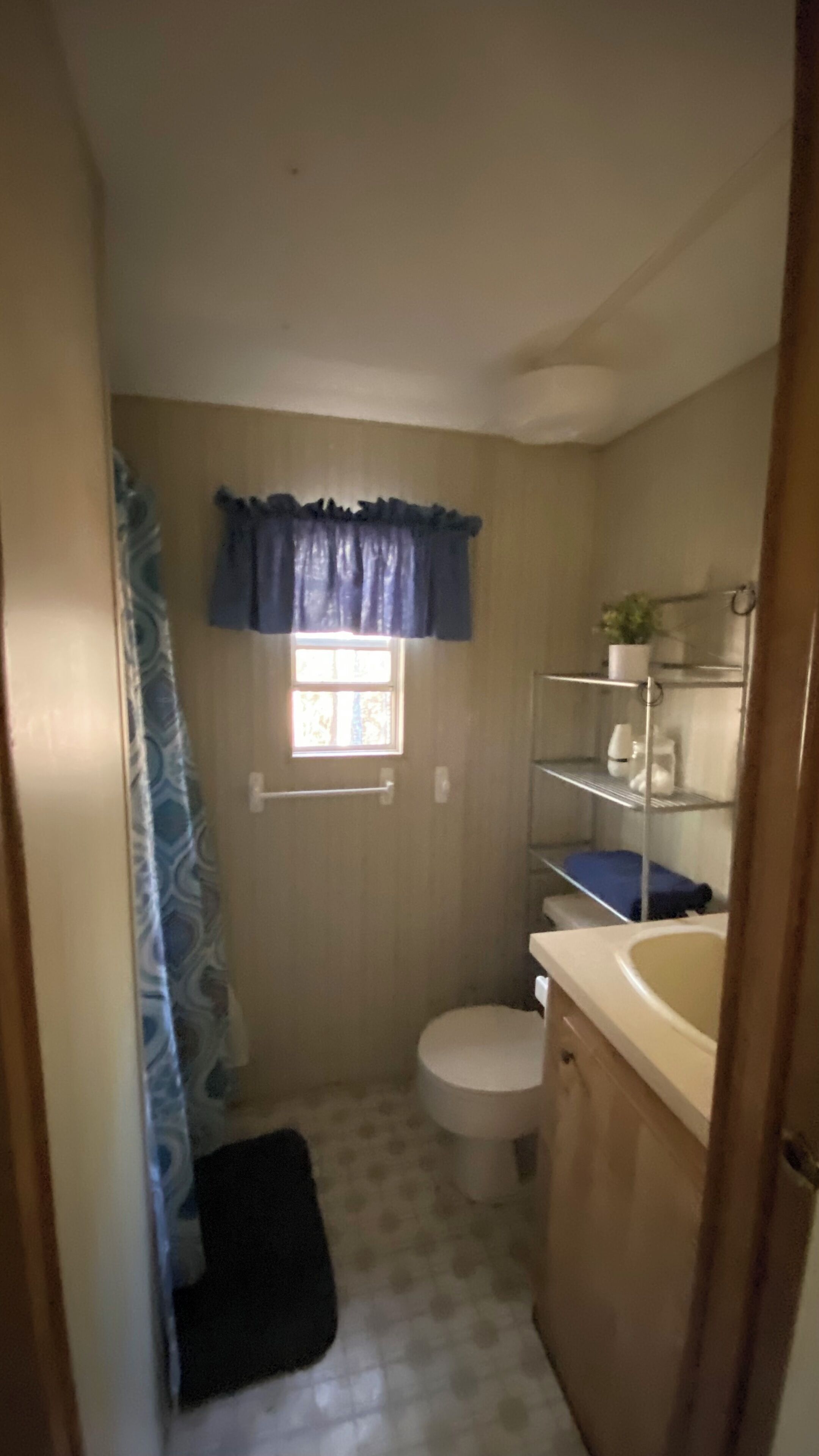 Douche, serviettes fournies, savon, papier toilette