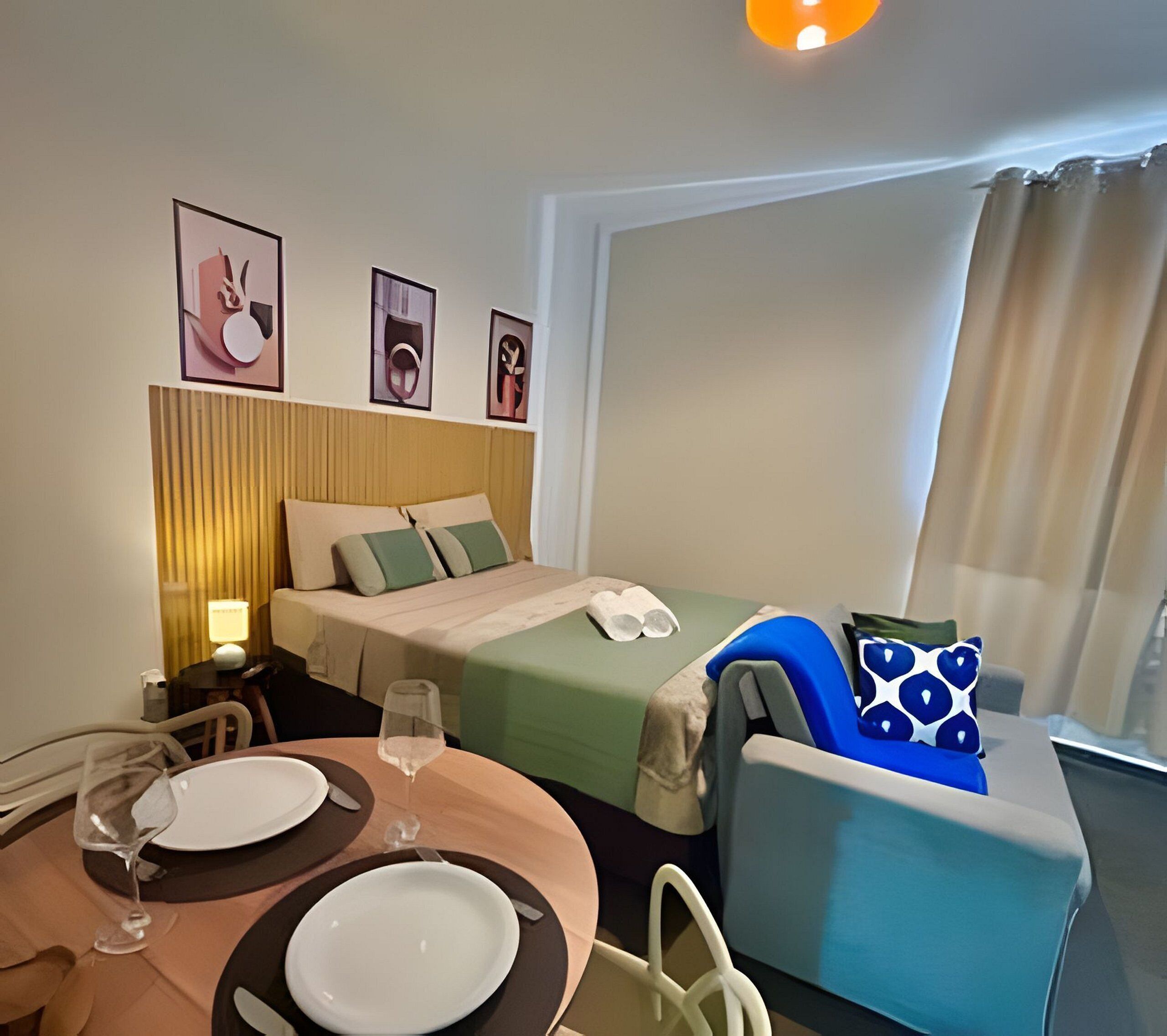 Apartamento básico | Ferros/tábuas de passar roupa, Wi-Fi de cortesia