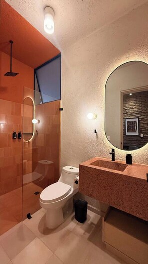 Shower, hair dryer, towels, soap - S1 Loft 5min Fifa Fan Festival Guadalajara Centro Catedral Pet Friendly (Guadalajara)