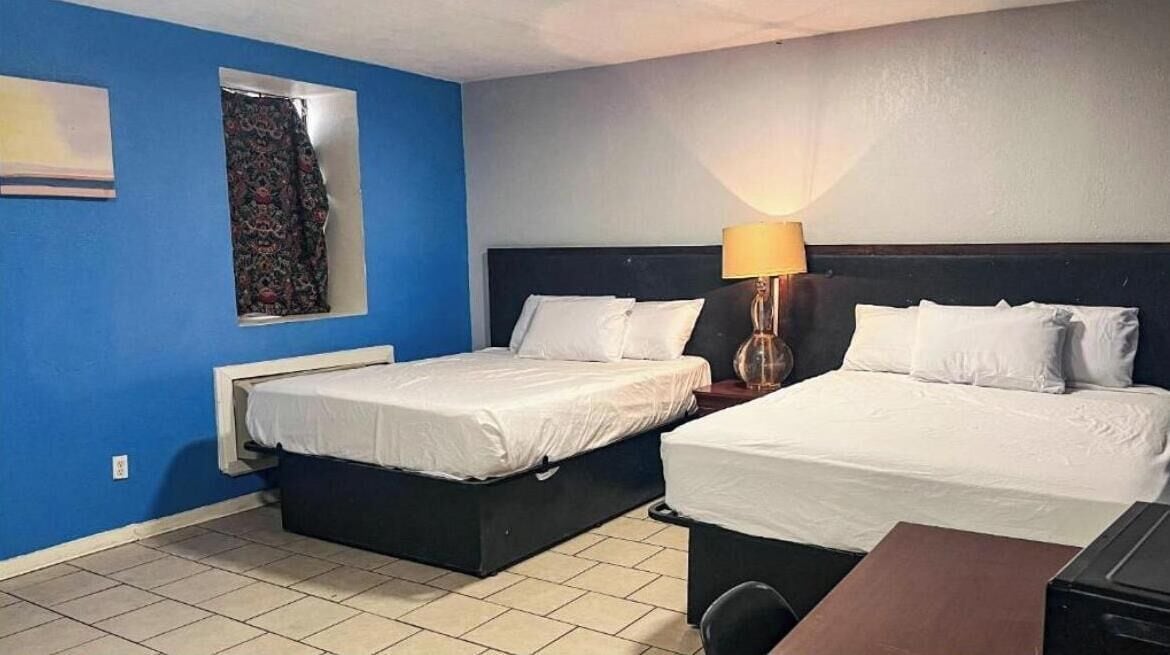 Room, 2 Queen Beds, Smoking (Refrigerator & Microwave) | WiFi (free), bed sheets
