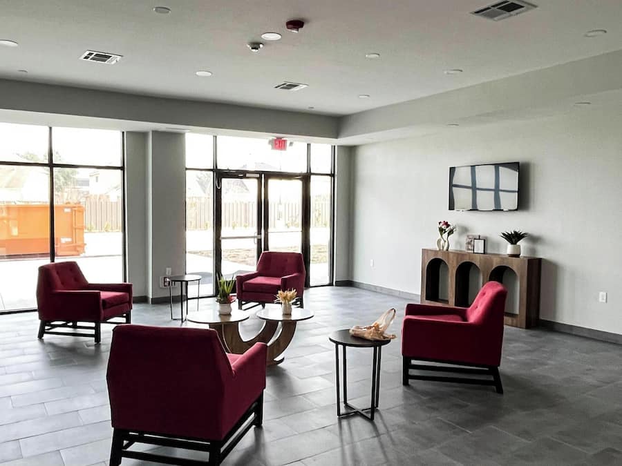 Sittområde i lobbyn