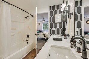 Hair dryer, towels - MCM-Inspired Decor & Top Location! Tumwater Duplex (Tumwater)