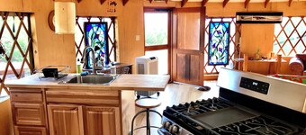 Spirit Yurt is a serene off-grid rental in the high desert south of Santa Fe, NM