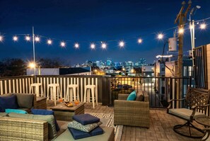 Terrace/patio - July 4th rooftop deck, gourmet kitchen, skyline views near Broadway (Nashville)