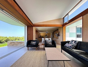 Living area - A superbly located House with sublime views over the National Park + ocean (Bundeena)