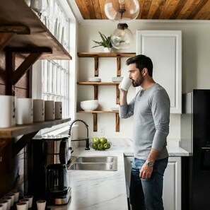 Refrigerador, microondas, horno, placa de cocina
