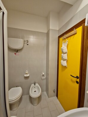 Dusche, Haartrockner, Bidet, Handtücher