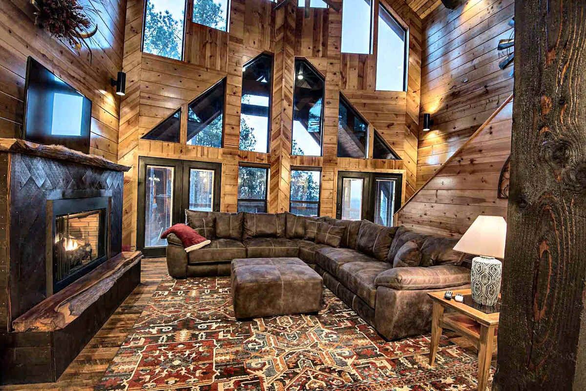 TV, fireplace, video games, foosball