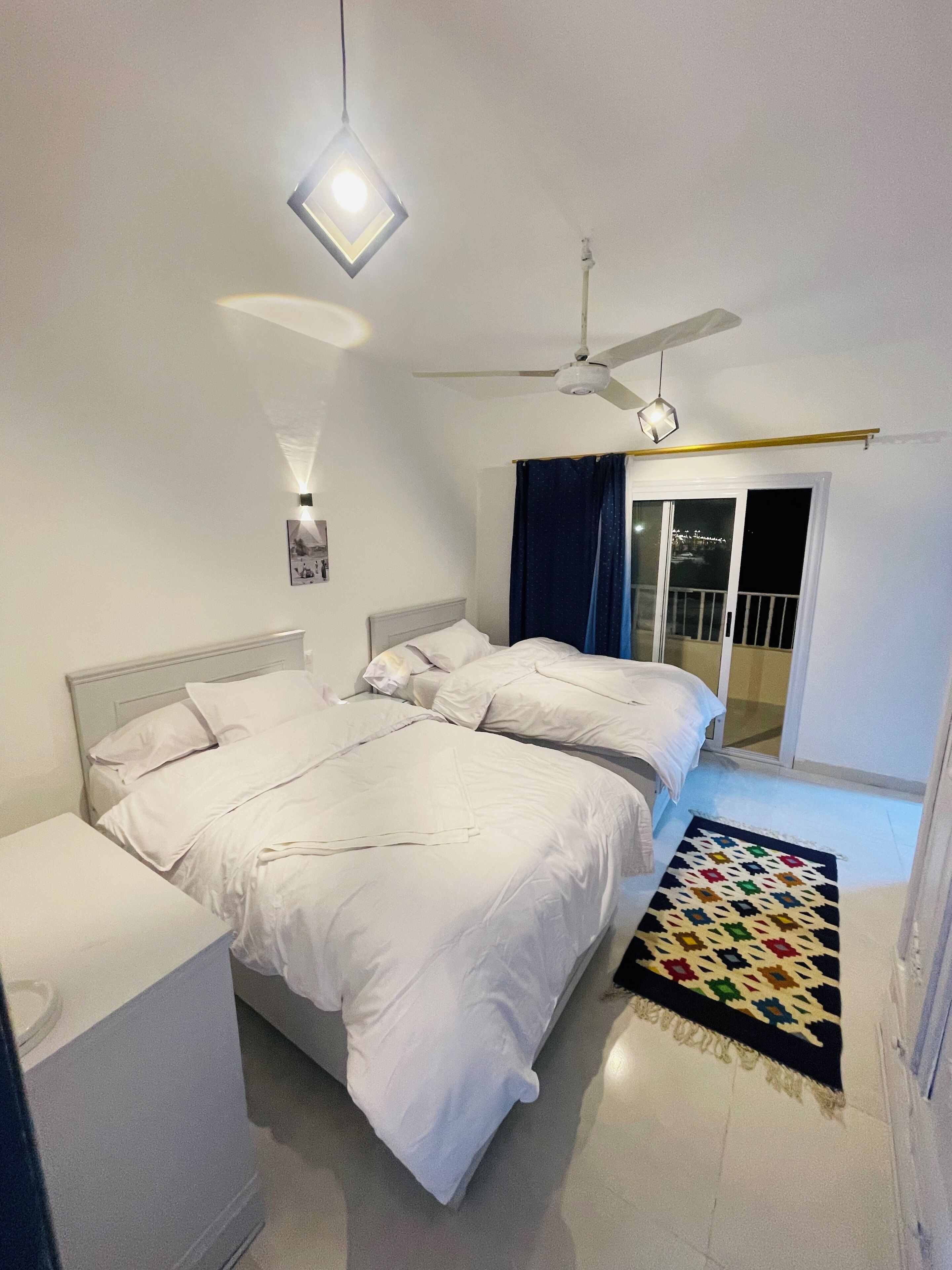 Blackout curtains, soundproofing, free WiFi