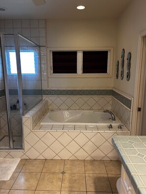 Shower, hair dryer - Steps from the Beach! Exclusive 3/2.5 home in Poipu. Utilities Included! (Koloa)