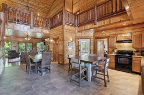 Dining - 6 BR, large indoor pool, full arcade, views, cinema, and gameroom. Sleeps 25+ (Pittman Center)