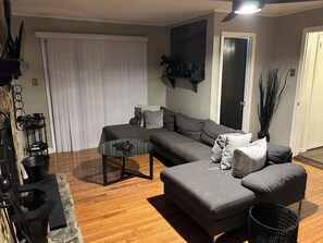 Living area - Fully Furnished 3BR Home • Fast Wi-Fi • Parking • Near Uptown (Charlotte)