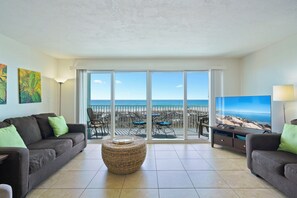 TV - True Beachfront Destin Condo | Ground Floor | Sleeps 6 | Crystal Beach (Destin)