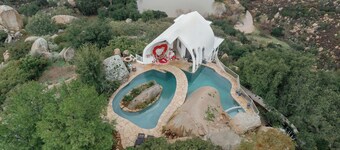 Private Mountaintop Retreat with Lagoon Pool