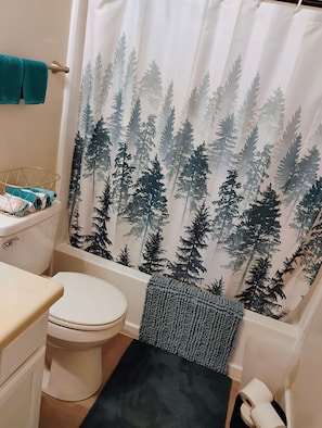 Towels, soap, toilet paper