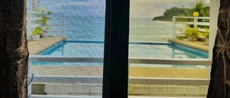 Chambre Double Deluxe, balcon, vue piscine | Piscine | Piscine extérieure