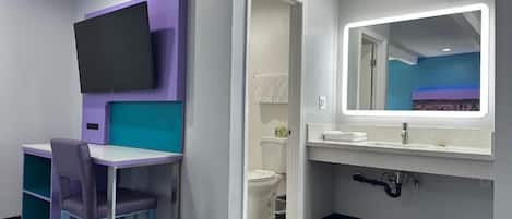 Free toiletries, hair dryer, towels, soap