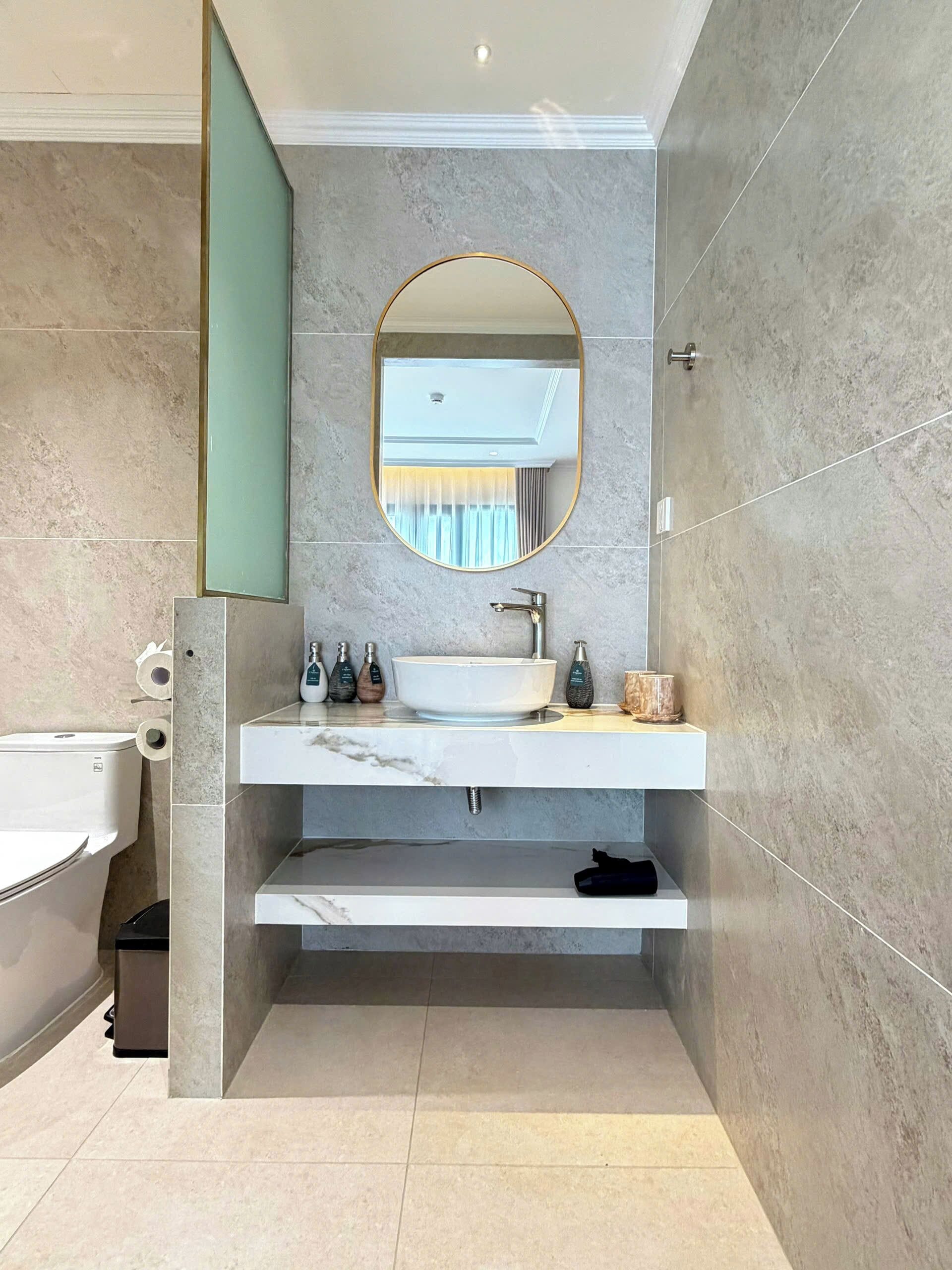 Junior Suite Balcony | Bathroom | Hydromassage showerhead, designer toiletries, hair dryer, bathrobes