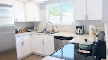 Microwave, oven, stovetop, dishwasher