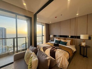 Apartment, 1 Bedroom, Accessible, Smoking | 1 bedroom - Luxury Sea View 1BR Rooftop Infinity Pool & Gym (Pattaya)
