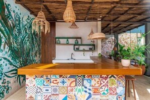 Fridge, microwave, oven, coffee/tea maker - VISCOUNT IV, Departamento Bohemio Chic (Tulum)