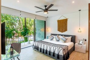 Iron/ironing board, Internet, bed sheets - 103D PANOR, Top Pool Studio 360°-2 (Tulum)