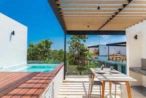 Outdoor dining - PH2C PANOR, Increible Studio Penthouse-2 (Tulum)
