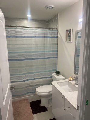 Hair dryer, towels, soap, toilet paper - Resort Style Toronto Condo (Toronto)