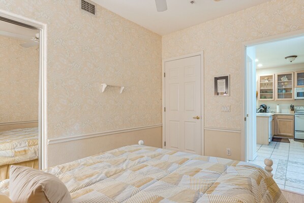 Desk, iron/ironing board, internet, bed sheets