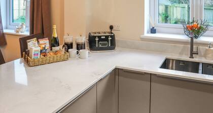 Spacious, beautifully finished home with private hot tub and countryside views.