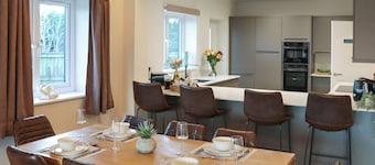 Spacious, beautifully finished home with private hot tub and countryside views.